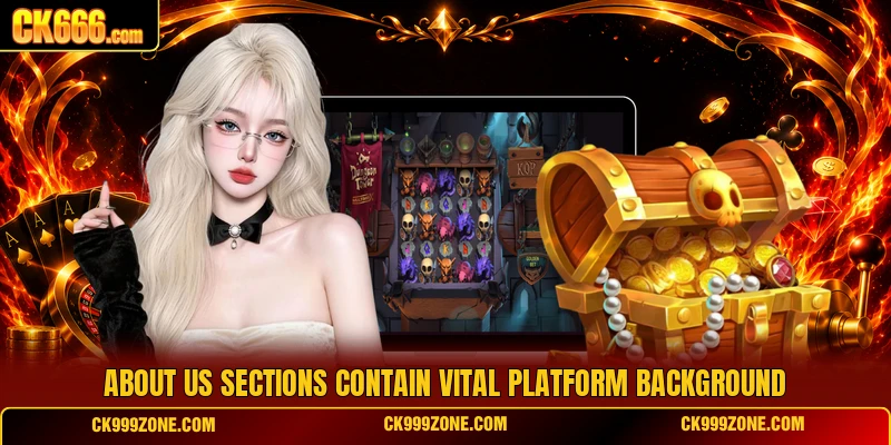 About Us sections contain vital platform background