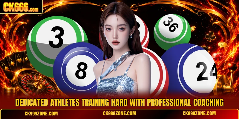 Dedicated athletes training hard with professional coaching