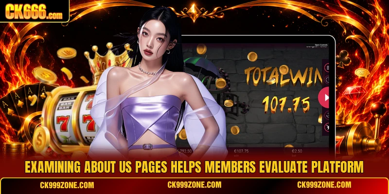 Examining About Us pages helps members evaluate platform