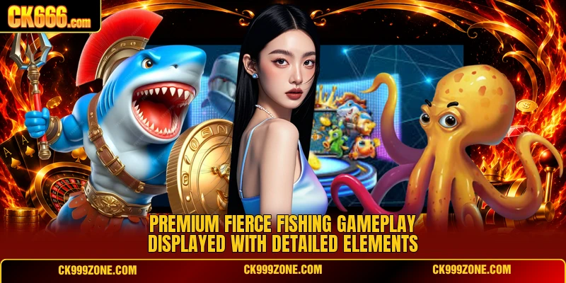 Premium Fierce Fishing gameplay displayed with detailed elements