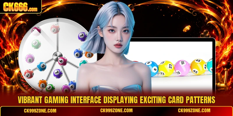Vibrant gaming interface displaying exciting card patterns